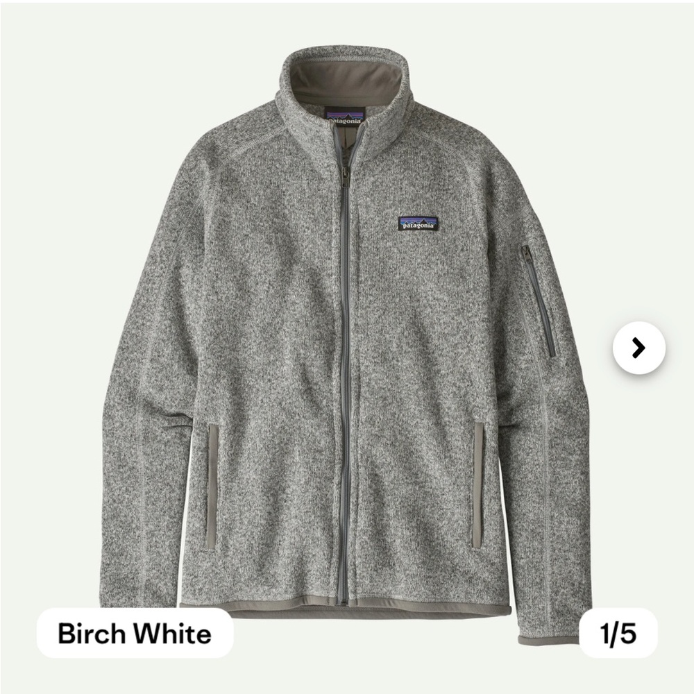 Patagonia Birch White Heather Full-Zip Fleece Jacket